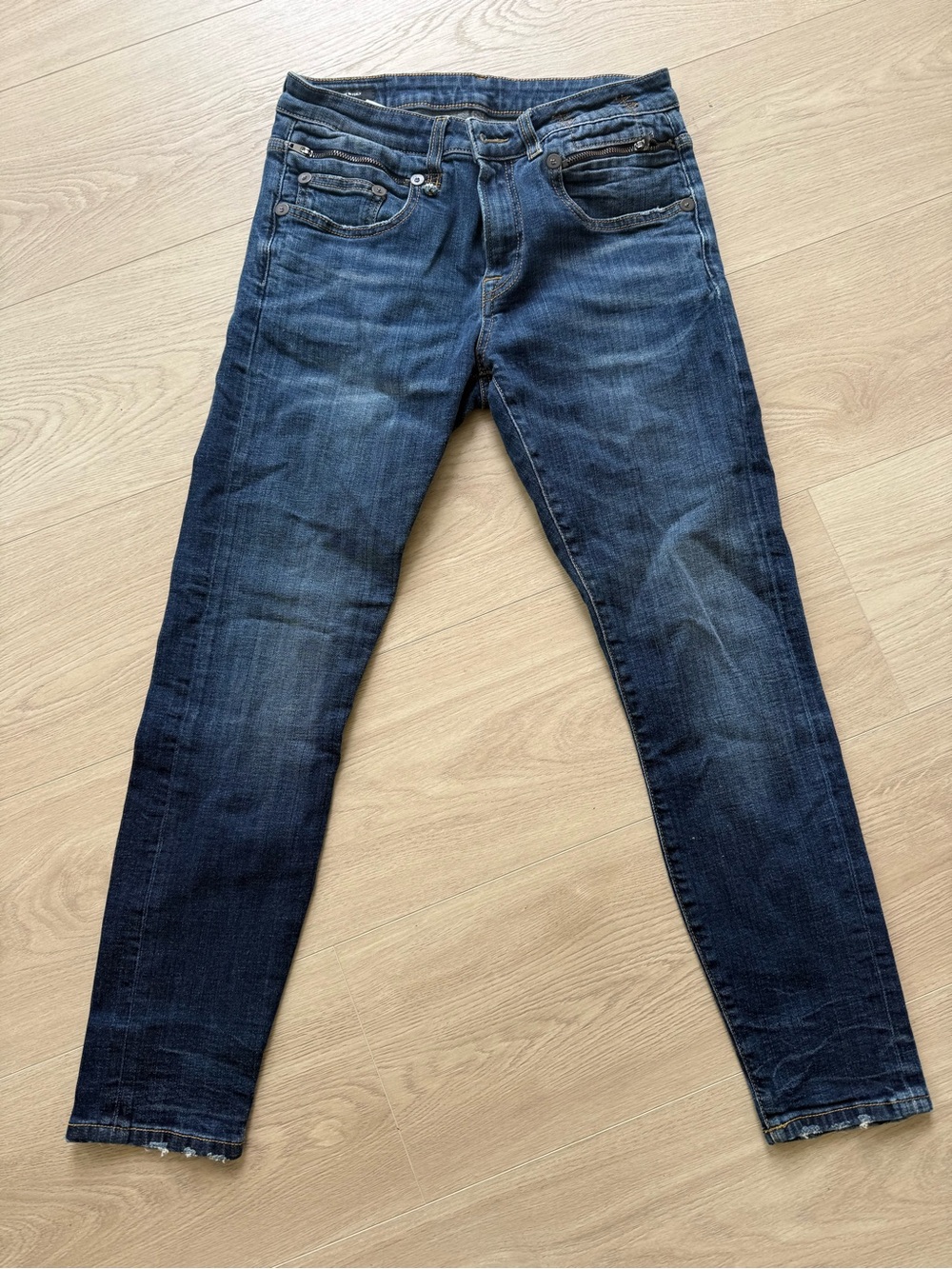 R13 Women's Skinny Jeans in Dark Blue Wash